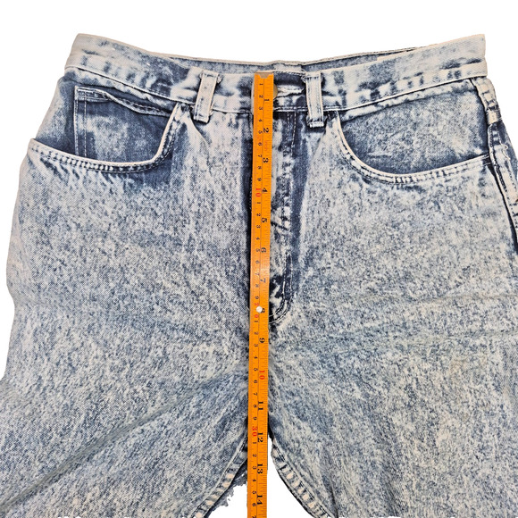 Vintage Style Acid Wash Mom Jeans High Waist Tapered Leg Distressed 80s 90s Sz11 - Picture 10 of 12